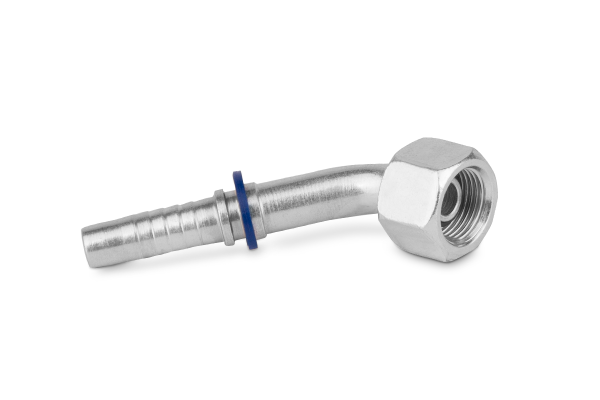 Końcówka do węża kolanko 45st. z nakrętką nakładaną DKOR45 C15-06 G1/4” 0248-04-04
