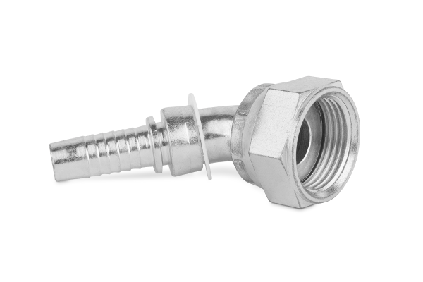 Końcówka do węża kolanko 45st. z nakrętką ORFS45 K45-06 9/16” S250-04-06