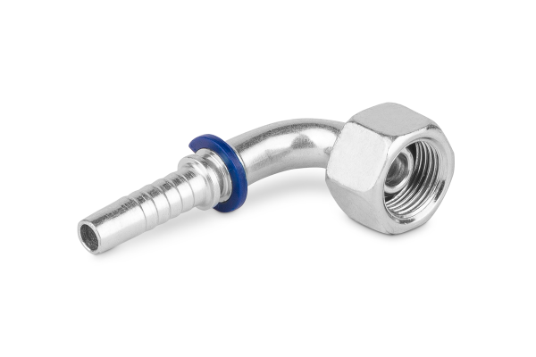 Końcówka do węża kolanko 90st. z nakrętką nakładaną DKOR90 C12-06 G1/4” 0148-04-04
