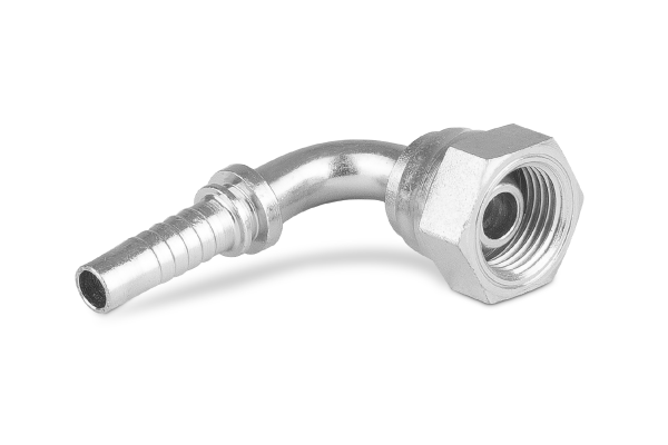 Końcówka do węża kolanko 90st. z nakrętką rolowaną DKR90 C12-08 G3/8” 0151-05-06