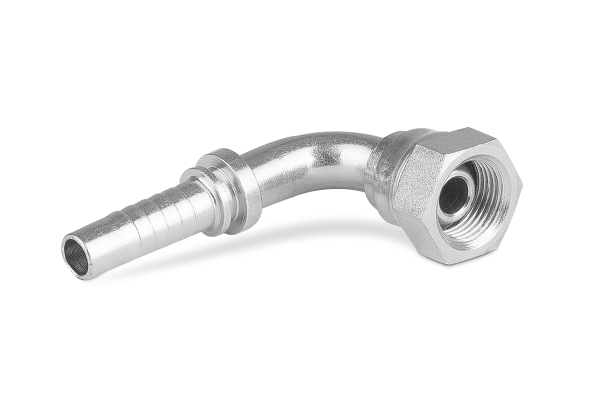 Końcówka do węża kolanko 90st. z nakrętką rolowaną DKR90 C12-08 G1/4” 0151-05-04