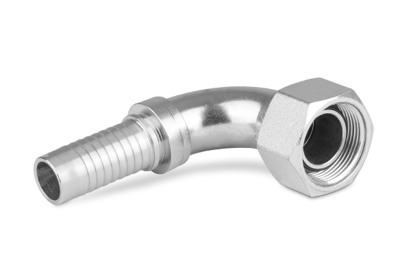 Końcówka do węża kolanko 90st. z nakrętką z drutem, stożek 60st. DKR90 TW C12-38 G2” 0150S24-32