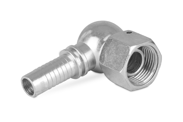 Końcówka do węża niskie kolanko 90st. spawane z nakrętką z drutem DKJ90-K TW C92K-16 JIC 1.1/16” 2950-10-12