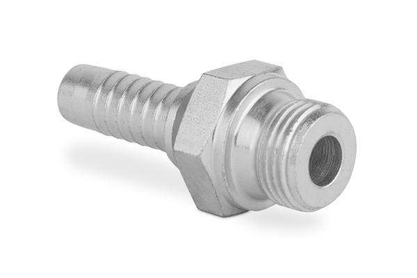 Końcówka do węża prosta z gwintem zewnętrznym, uszczelnienie płaskie AGR-F G11-06 G1/4” 0345-04-04