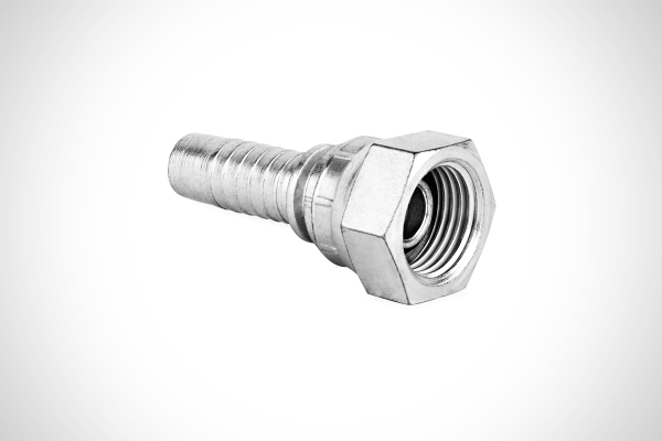 Końcówka do węża prosta z nakrętką zagniataną, stożek 60st. z oringiem DKOR C11-OR-06 G1/4” 0041-04-04