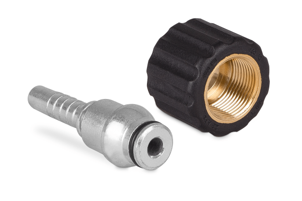 Końcówka do węża prosta z wysoką nakrętką do myjek typu KARCHER K51-06 M22x1,5 FK50-04022