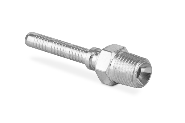 Końcówka do węża VHP prosta z gwintem zewnętrznym stożkowym M-NPT AGN C71-06 NPT1/4" SOD122