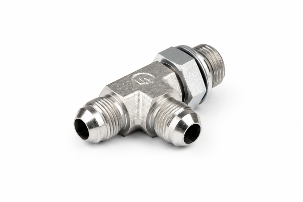 Korpus przyłączki trójnikowej niesymetrycznej 1/4"BSP 9/16"JIC 5240-04-06