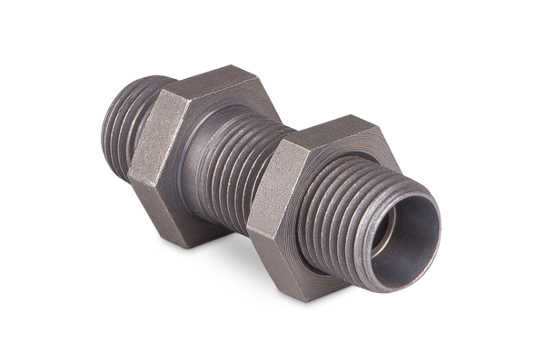Korpus złączki prostej grodziowej z przeciwnakrętką M16x1,5 10L 7020-10L-1NI