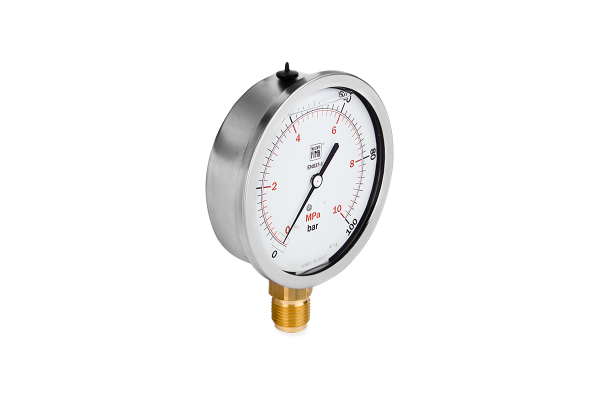 Manometr glicerynowy DN100 radialny 1/2” (0-100)bar M100RL1/2(0-100)