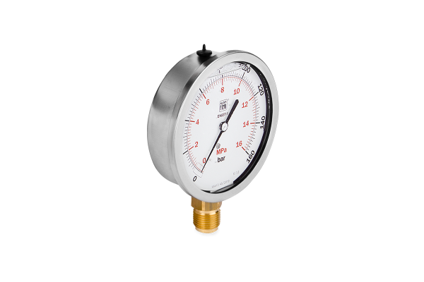Manometr glicerynowy DN100 radialny 1/2” (0-160)bar M100RL1/2(0-160)