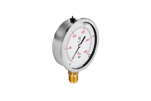 Manometr glicerynowy DN100 radialny 1/2” (0-2,5)bar M100RL1/2(0-2,5)