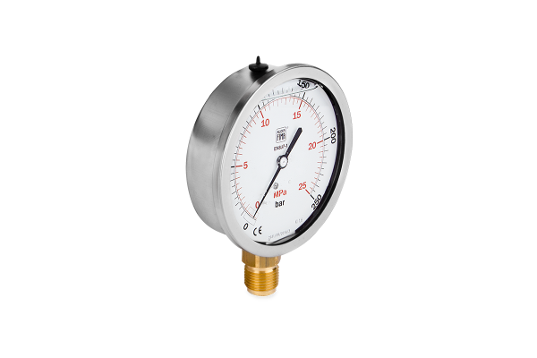 Manometr glicerynowy DN100 radialny 1/2” (0-250)bar M100RL1/2(0-250)