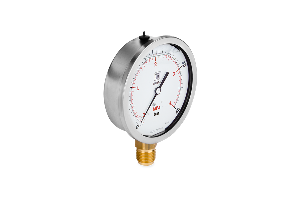 Manometr glicerynowy DN100 radialny 1/2” (0-40)bar M100RL1/2(0-40)