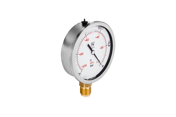 Manometr glicerynowy DN100 radialny Vacuometr 1/2” (-1-0)bar VM100RL1/2(-1-0)