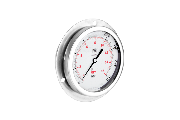 Manometr glicerynowy DN100 tablicowy tylny ekscentryczny 1/2” (0-160)bar M100TABL1/2(0-160)