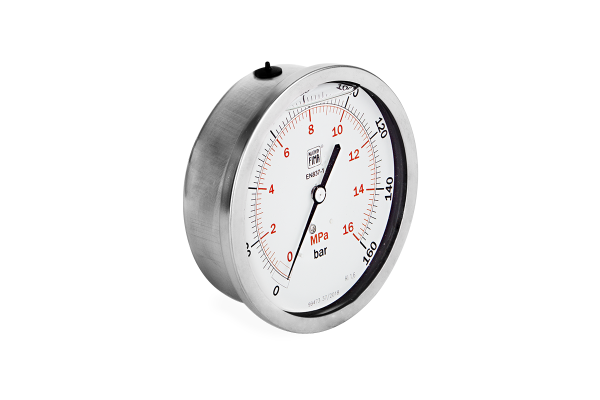 Manometr glicerynowy DN100 tylny ekscentryczny 1/2” (0-160)bar M100TL1/2(0-160)