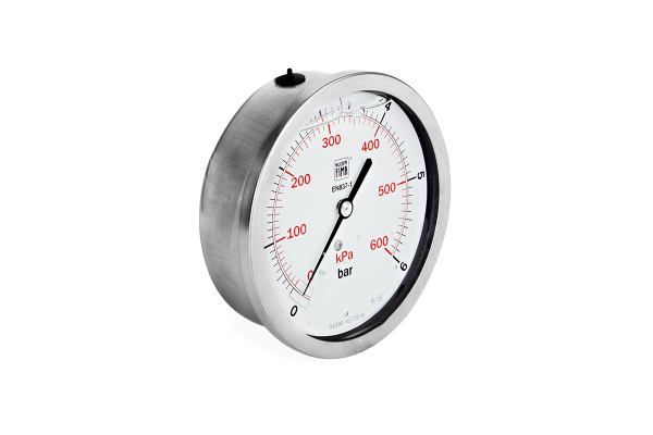 Manometr glicerynowy DN100 tylny ekscentryczny 1/2” (0-6)bar M100TL1/2(0-6)