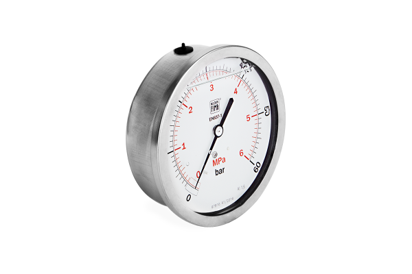 Manometr glicerynowy DN100 tylny ekscentryczny 1/2” (0-60)bar M100TL1/2(0-60)