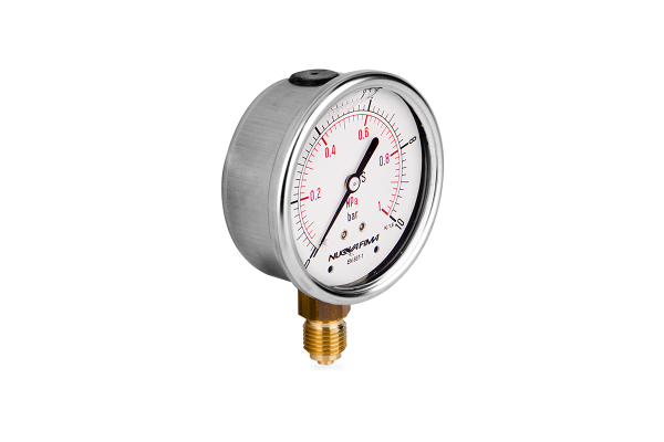 Manometr glicerynowy DN63 radialny 1/4” (0-10)bar M63RL1/4(0-10)