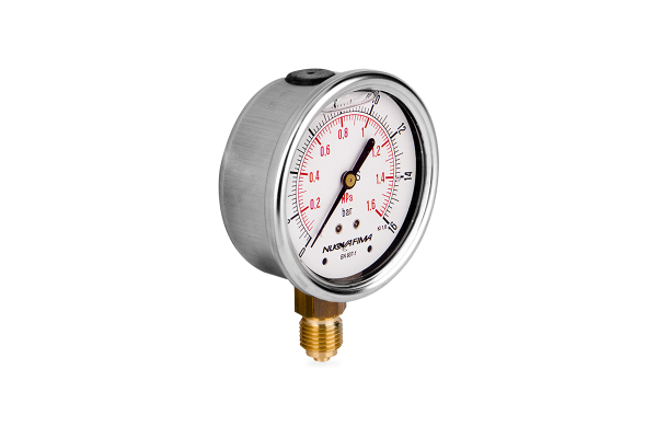 Manometr glicerynowy DN63 radialny 1/4” (0-16)bar M63RL1/4(0-16)