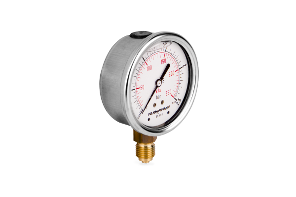 Manometr glicerynowy DN63 radialny 1/4” (0-2,5)bar M63RL1/4(0-2,5)