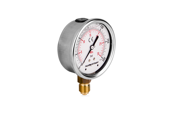 Manometr glicerynowy DN63 radialny 1/4” (0-300)bar M63RL1/4(0-300)