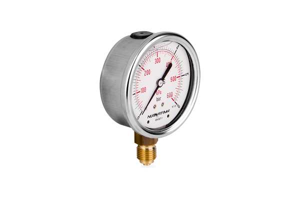 Manometr glicerynowy DN63 radialny 1/4” (0-6)bar M63RL1/4(0-6)