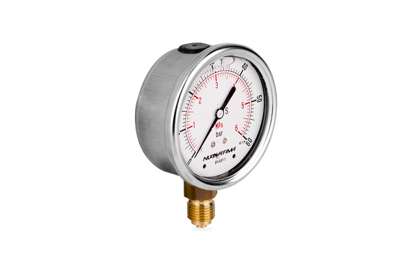 Manometr glicerynowy DN63 radialny 1/4” (0-60)bar M63RL1/4(0-60)