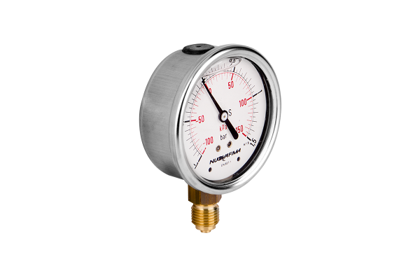 Manometr glicerynowy DN63 radialny Vacuometr 1/4” (-1-+1,5)bar VM63RL1/4(-1-+1,5)