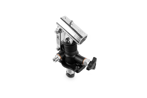 Pompa ręczna zbiornikowa pod siłownik jednostronnego działania 12cm3 3/8"BSP 380bar z zaworem i pokrętłem rozładowczym PM 12byB-s (6050.1117 -standard) + dźwignia