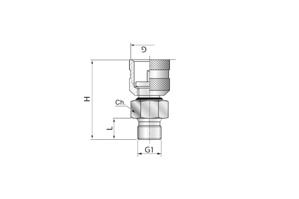 Przyłącze pomiarowe 1/4" z nakrętką M16x2 23GG1400