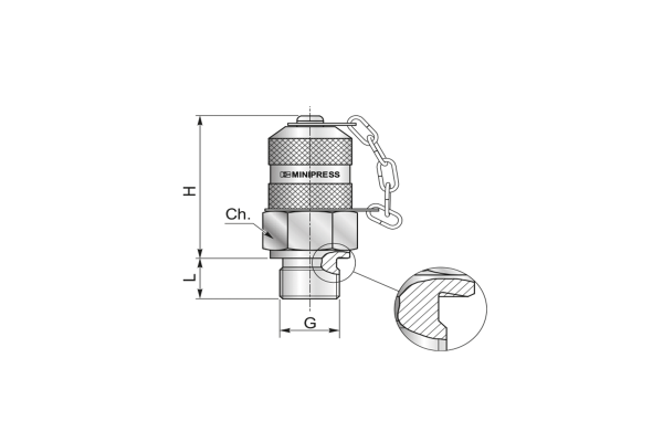 Przyłącze pomiarowe gwintowane M16x1,5/M16x2 zat. metal. S10316X15C