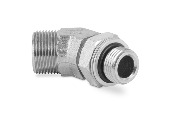 Przyłączka kolankowa 45° z przeciwnakrętką 3/4”BSP 3/4"BSP 3950-12-12