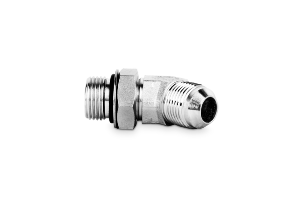 Przyłączka kolankowa 45° z przeciwnakrętką 3/4” UNF-9/16” JIC 5200-06-08 (204911.3)