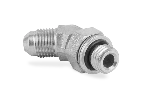 Przyłączka kolankowa z przeciwnakrętką 45st. M18x1,5 3/4 JIC 5410-18-08