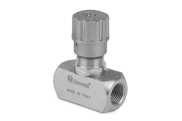 Regulator przepływu dwukierunkowy 90° 3/8" STBF380