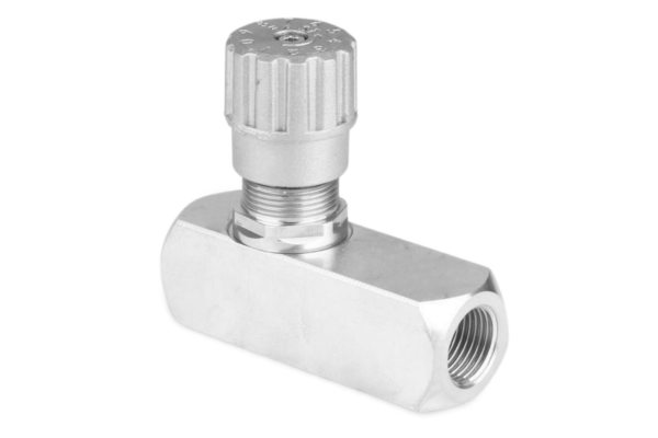 Regulator przepływu jednokierunkowy 90° RF G1/4" GF2GGT130110000