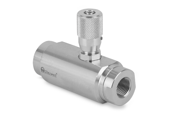 Regulator przepływu jednokierunkowy z kompensacją ciśnienia 90° 1/2" VRC120