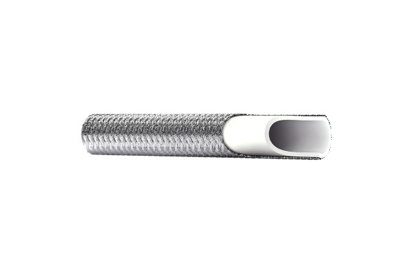 Wąż teflonowy gładki PTFE z jednym oplotem metalowym FHL DN08 170bar 0303
