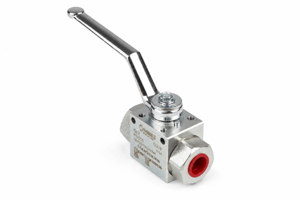 Zawór kulowy odcinający 2-drogowy GE2 3/8" BSP DN10 500Bar (ISO 5211) GE2GGT25011AF50