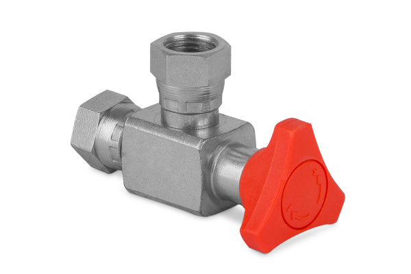 Zawór odcinający do manometru 1/4” F-FG 90° ES09GFZL