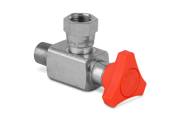 Zawór odcinający do manometru 1/4” M-F 90° ES090ZL