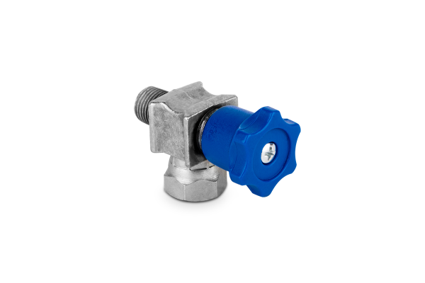 Zawór odcinający do manometru 1/4” M-F 90° z przeciwnakrętką EM9001AD