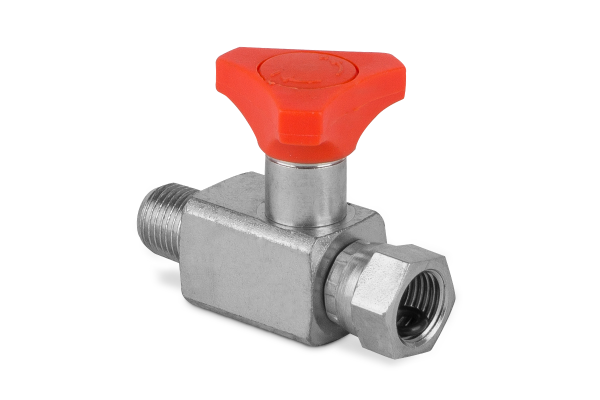 Zawór odcinający do manometru 1/4” M-F liniowy ES180ZL