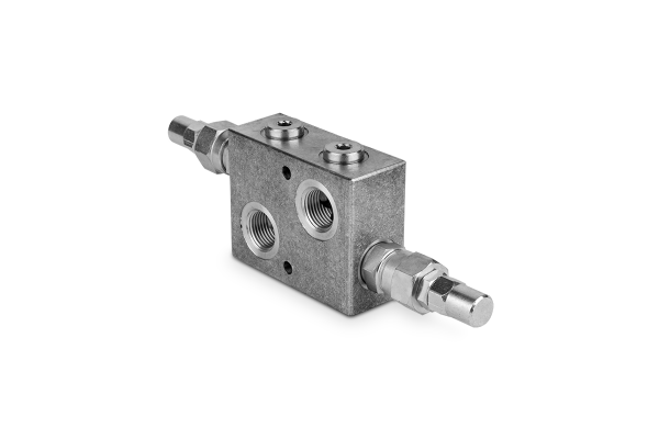 Zawór przeciążeniowy w ukł. krzyżowym 3/8” BSP 35 l./min. 40- 210 bar kapturek VMDI3502B3