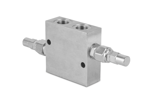 Zawór przeciążeniowy w ukł. krzyżowym liniowy 1/2” BSP 35 l./min. 40-210 bar kapturek DPRL350320C