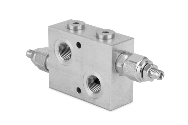 Zawór przeciążeniowy w ukł. krzyżowym 1/2” BSP 35 l./min. 40-210 bar imbus DPRF350320A