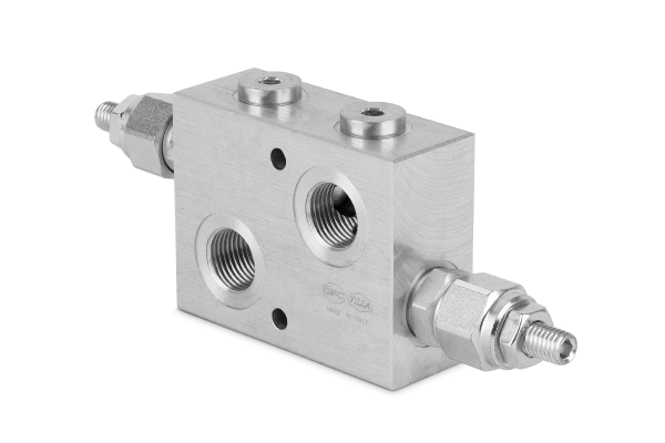 Zawór przeciążeniowy w ukł. krzyżowym 1/2” BSP 80 l./min. 130-350 bar imbus DPRF800330A