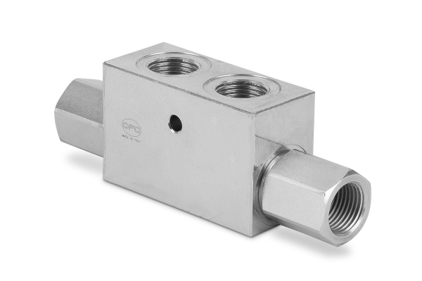 Zawór zwrotny sterowany bliźniaczy 3/4" BSP 120l./min. 300Bar otw. montaż. LVDT04